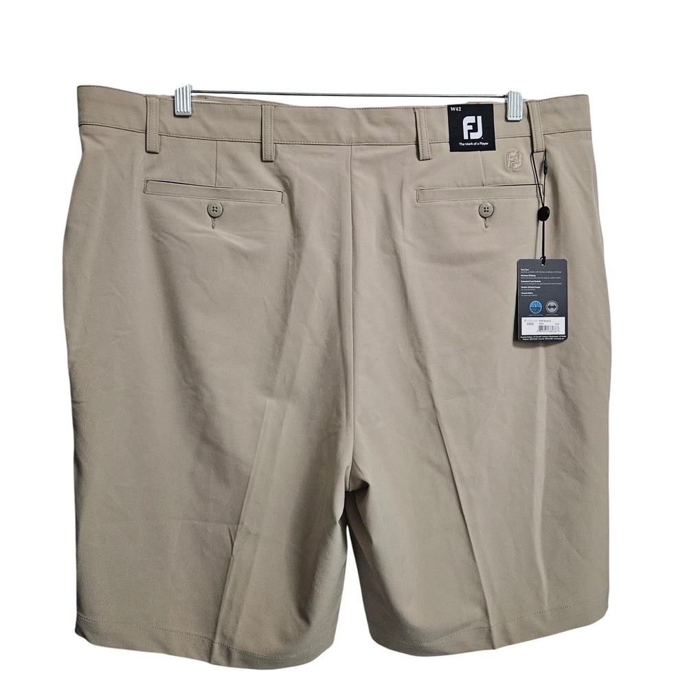 FootJoy Golf Performance Shorts Mens W42 Khaki Stretch Wicking  Preppy NWT